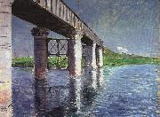 Gustave Caillebotte The Seine and the Railroad Bridge at Argenteuil oil painting artist
